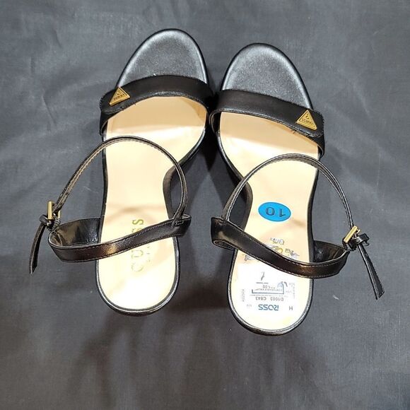 BRAND NEW GUESS GOLD LOGO PLATFORM HIGH WEDGE SANDAL - Picture 10 of 14